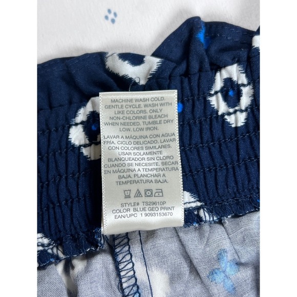 TERRA & SKY Blue Geo Print Crop Pants Wide Leg Relaxed Fit 16-18 NWT Women's 1X - Picture 9 of 9